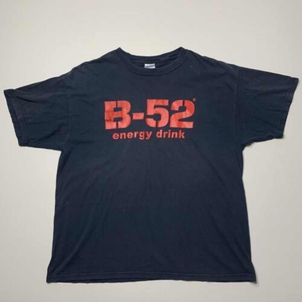 B-52 Energy Drink Black Graphic Tshirt Faded Size XL